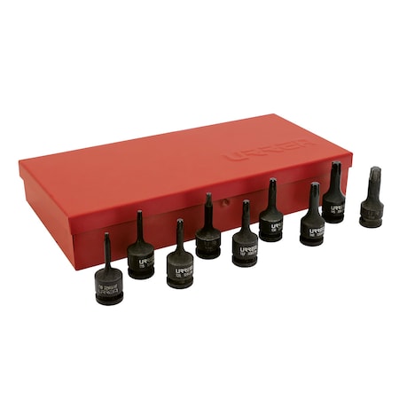 Urrea 3/8" Drive Impact Socket Bit, Torx(R), 9 pcs 72900W